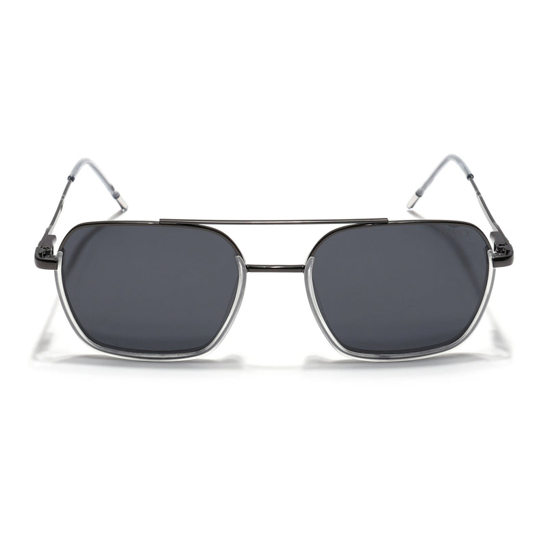 Eyejack Aura Transparent & Grey Wayfarer Polarized Sunglasses for Men & Women (2508PCL1535)