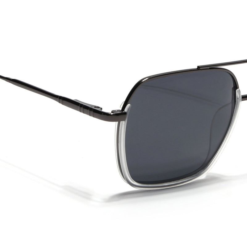 Eyejack Aura Transparent & Grey Wayfarer Polarized Sunglasses for Men & Women (2508PCL1535)