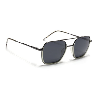Eyejack Aura Light Green & Grey Wayfarer Polarized Sunglasses for Men & Women (2508PCL1536)