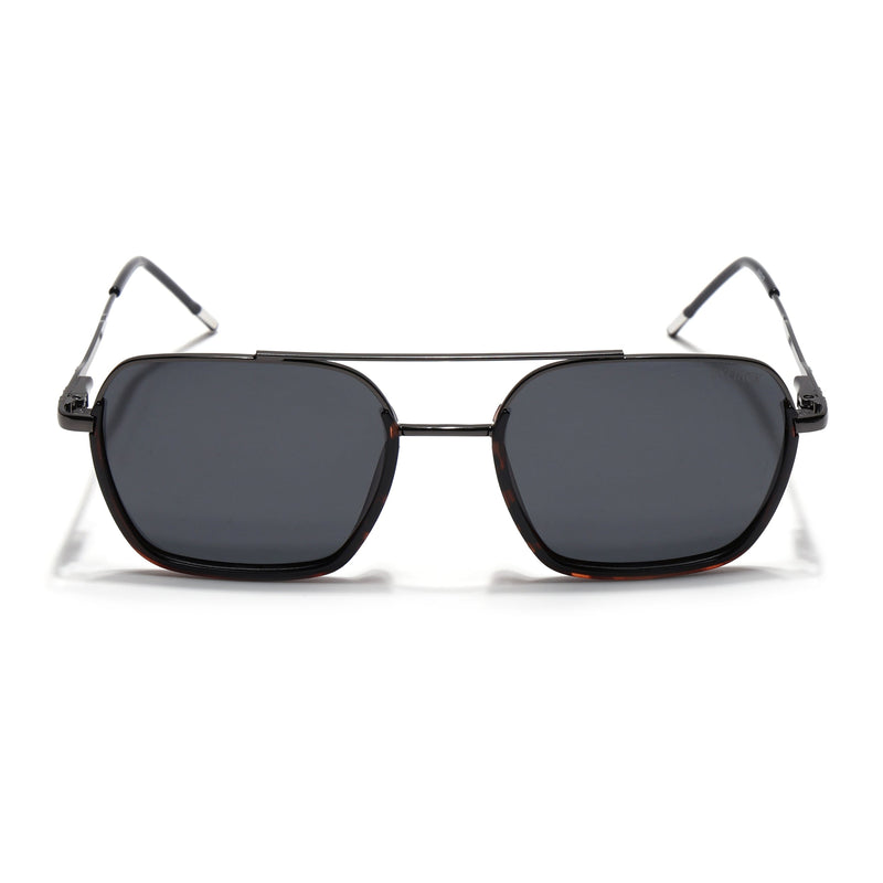 Eyejack Aura Demi Brown & Grey Wayfarer Polarized Sunglasses for Men & Women (2508PCL1537)
