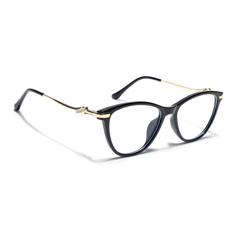 Voyage Glam Black Cateye Eyeglasses for Women (26102FMG9154)