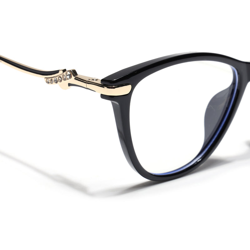 Voyage Glam Black Cateye Eyeglasses for Women (26102FMG9154)