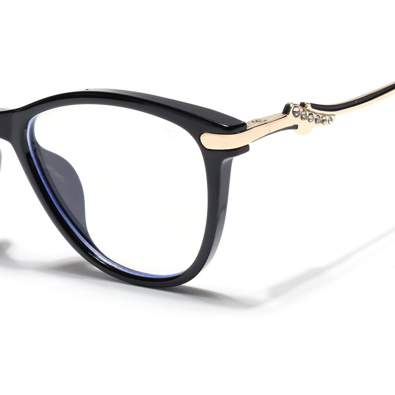 Voyage Glam Black Cateye Eyeglasses for Women (26102FMG9154)