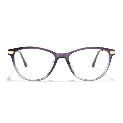 Voyage Glam Purple & Clear Cateye Eyeglasses for Women (26102FMG9155)
