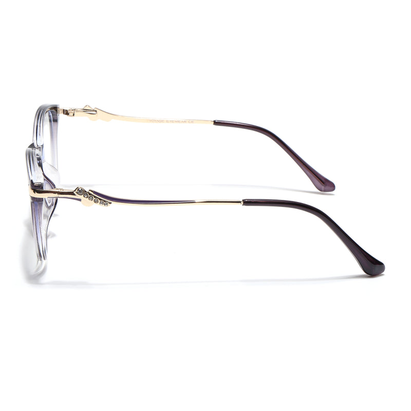 Voyage Glam Purple & Clear Cateye Eyeglasses for Women (26102FMG9155)