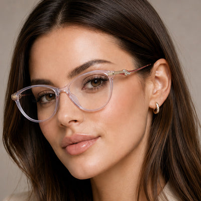 Voyage Glam Pink Cateye Eyeglasses for Women (26102FMG9156)