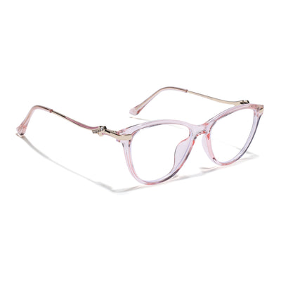 Voyage Glam Pink Cateye Eyeglasses for Women (26102FMG9156)