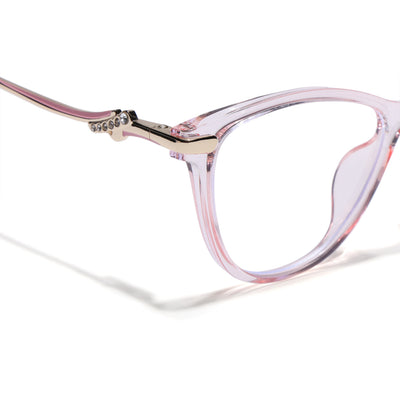 Voyage Glam Pink Cateye Eyeglasses for Women (26102FMG9156)