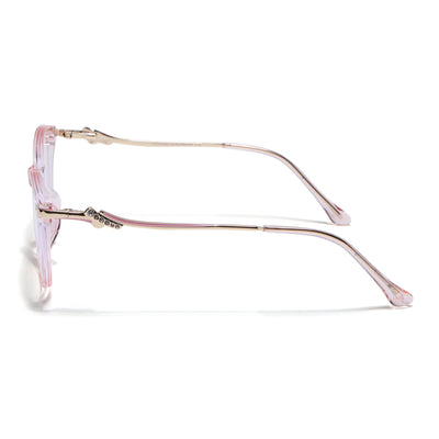 Voyage Glam Pink Cateye Eyeglasses for Women (26102FMG9156)