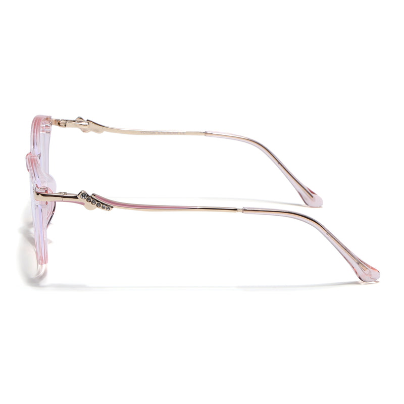 Voyage Glam Pink Cateye Eyeglasses for Women (26102FMG9156)