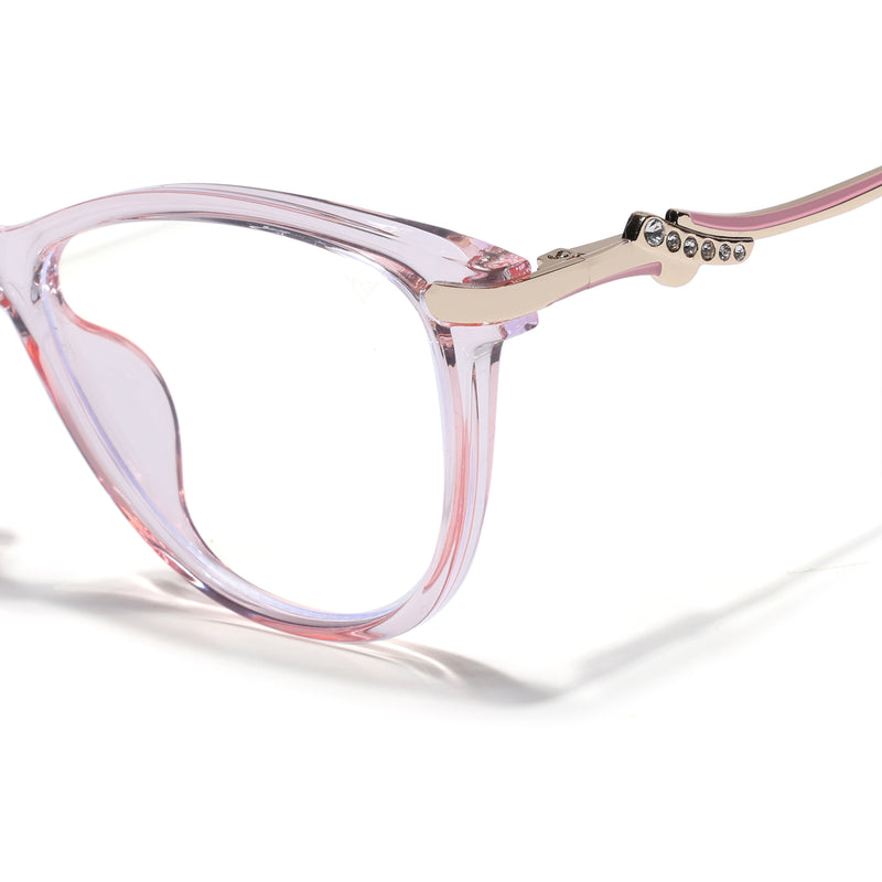 Voyage Glam Pink Cateye Eyeglasses for Women (26102FMG9156)