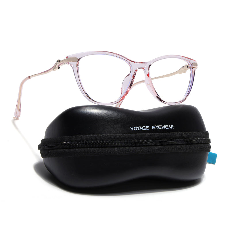 Voyage Glam Pink Cateye Eyeglasses for Women (26102FMG9156)