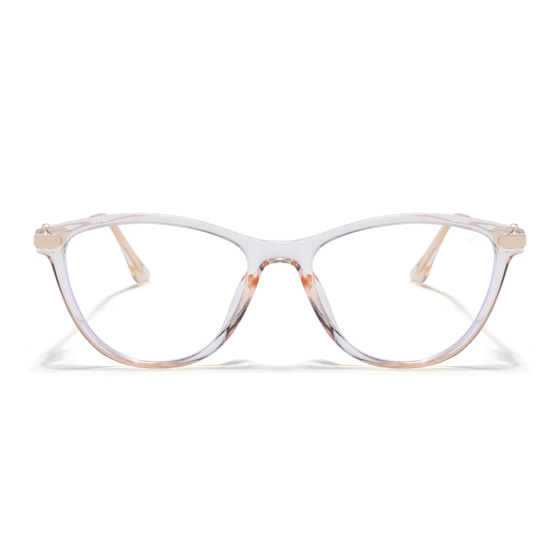 Voyage Glam Yellow Cateye Eyeglasses for Women (26102FMG9157)
