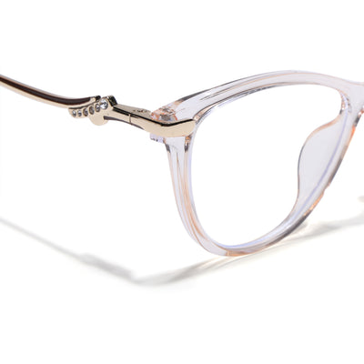 Voyage Glam Yellow Cateye Eyeglasses for Women (26102FMG9157)