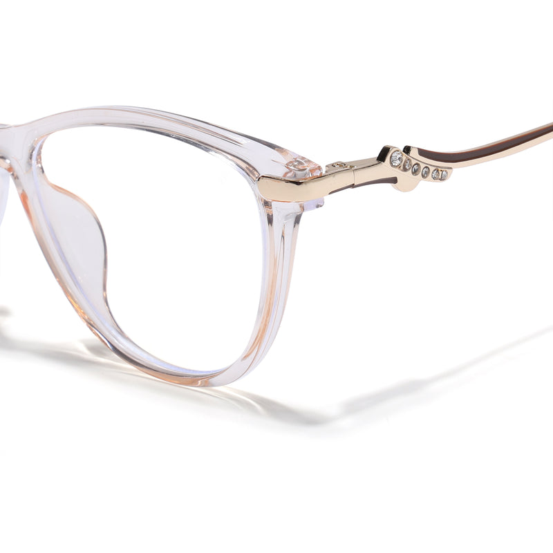 Voyage Glam Yellow Cateye Eyeglasses for Women (26102FMG9157)