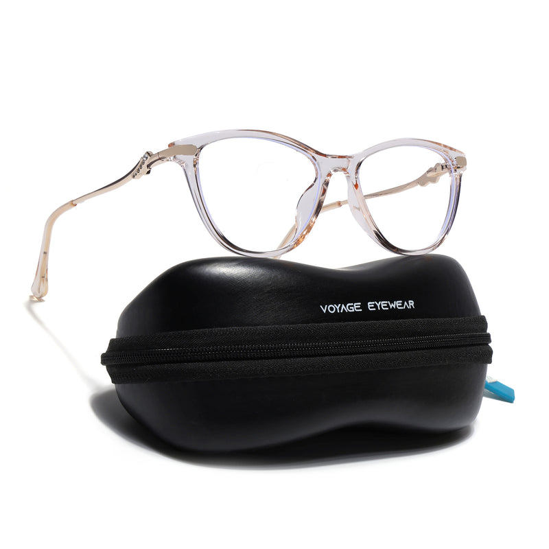 Voyage Glam Yellow Cateye Eyeglasses for Women (26102FMG9157)