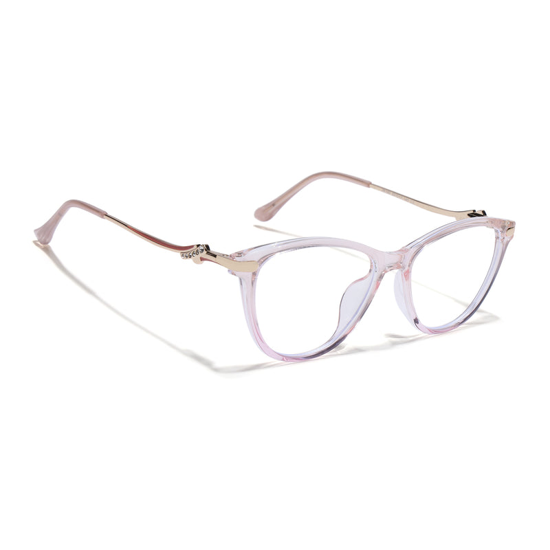 Voyage Glam Light Pink Cateye Eyeglasses for Women (26102FMG9158)