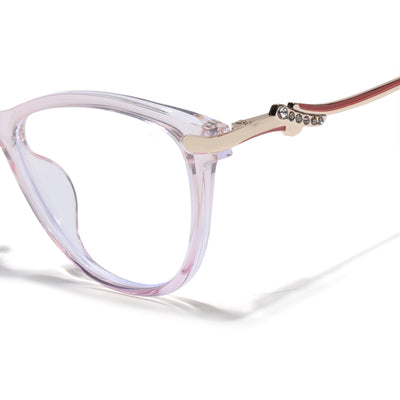 Voyage Glam Light Pink Cateye Eyeglasses for Women (26102FMG9158)