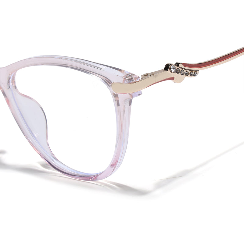 Voyage Glam Light Pink Cateye Eyeglasses for Women (26102FMG9158)
