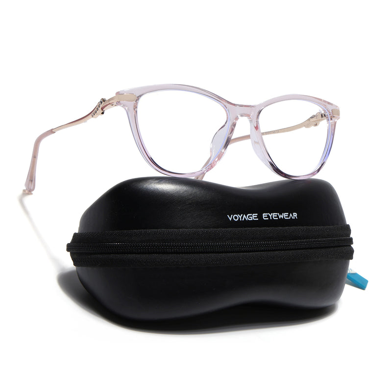 Voyage Glam Light Pink Cateye Eyeglasses for Women (26102FMG9158)