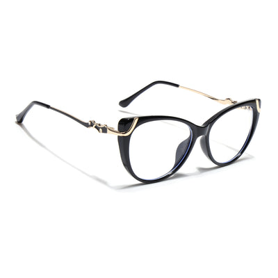Voyage Glam Black Cateye Eyeglasses for Women (26103FMG9159)