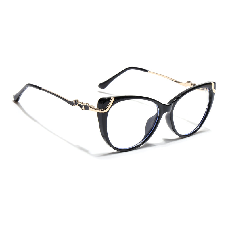 Voyage Glam Black Cateye Eyeglasses for Women (26103FMG9159)
