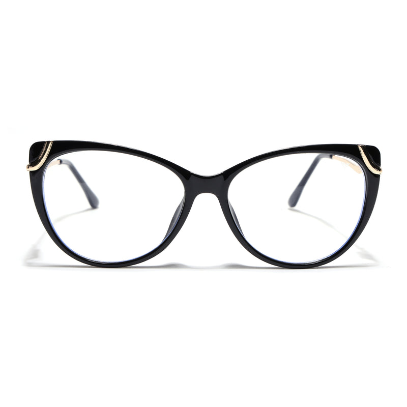 Voyage Glam Black Cateye Eyeglasses for Women (26103FMG9159)