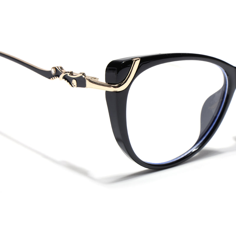 Voyage Glam Black Cateye Eyeglasses for Women (26103FMG9159)