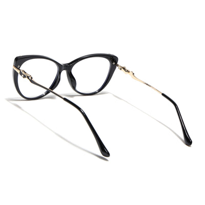 Voyage Glam Black Cateye Eyeglasses for Women (26103FMG9159)
