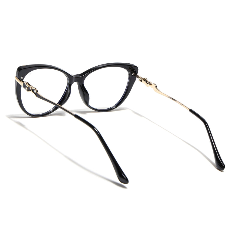 Voyage Glam Black Cateye Eyeglasses for Women (26103FMG9159)