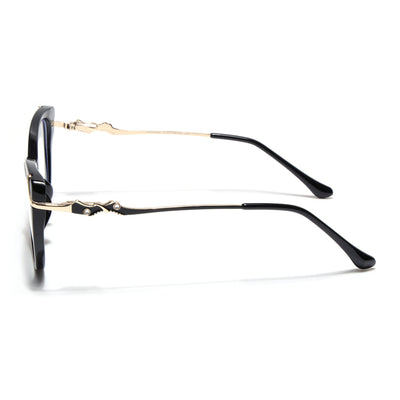 Voyage Glam Black Cateye Eyeglasses for Women (26103FMG9159)
