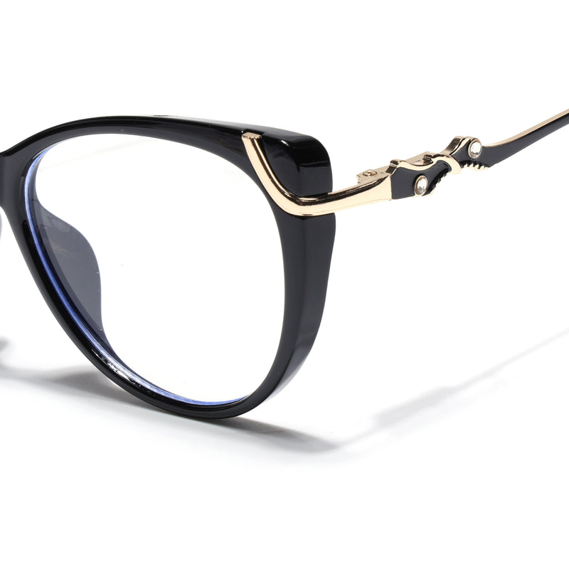 Voyage Glam Black Cateye Eyeglasses for Women (26103FMG9159)