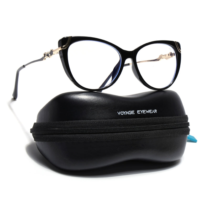 Voyage Glam Black Cateye Eyeglasses for Women (26103FMG9159)