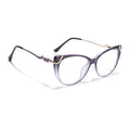 Voyage Glam Purple & Clear Cateye Eyeglasses for Women (26103FMG9160)