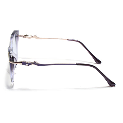 Voyage Glam Purple & Clear Cateye Eyeglasses for Women (26103FMG9160)