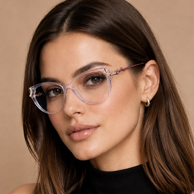Voyage Glam Pink Cateye Eyeglasses for Women (26103FMG9161)