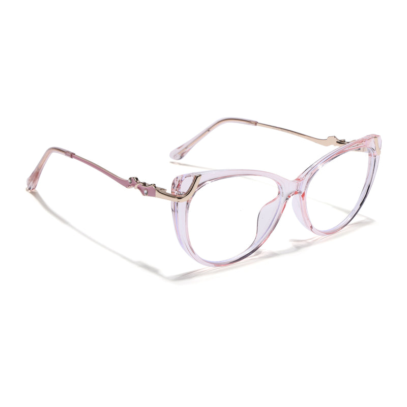 Voyage Glam Pink Cateye Eyeglasses for Women (26103FMG9161)