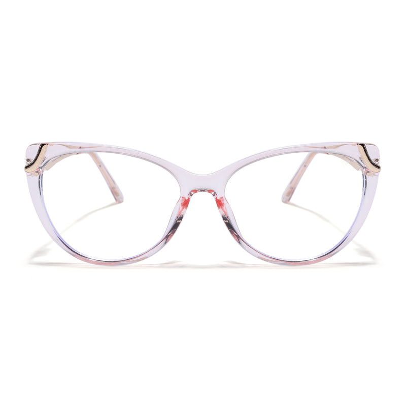 Voyage Glam Pink Cateye Eyeglasses for Women (26103FMG9161)