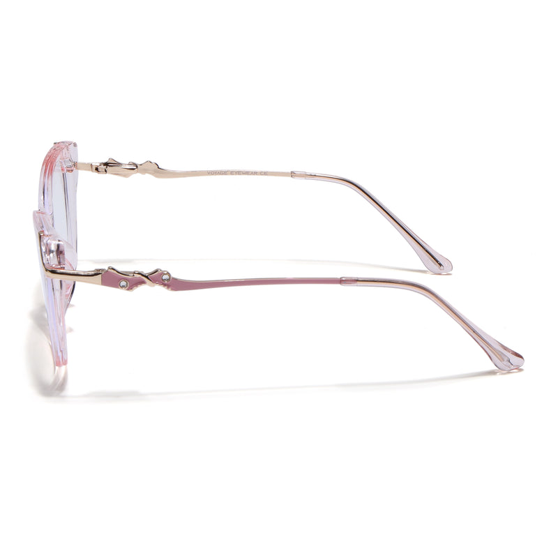 Voyage Glam Pink Cateye Eyeglasses for Women (26103FMG9161)