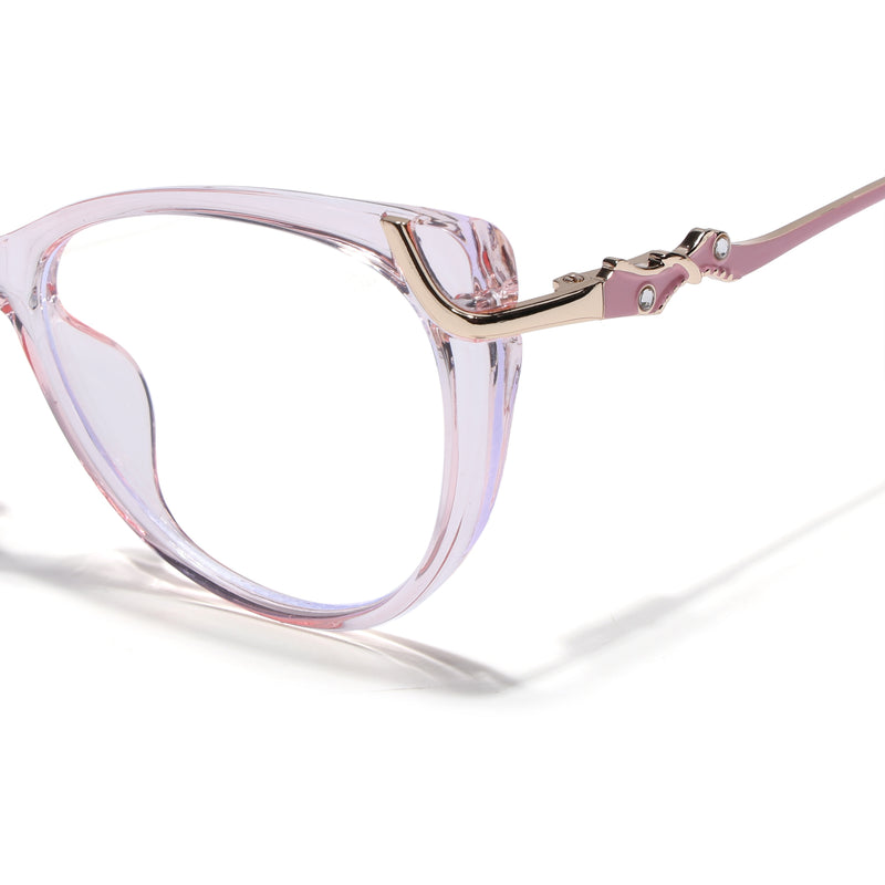 Voyage Glam Pink Cateye Eyeglasses for Women (26103FMG9161)