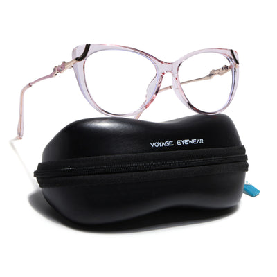 Voyage Glam Pink Cateye Eyeglasses for Women (26103FMG9161)