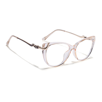 Voyage Glam Yellow Cateye Eyeglasses for Women (26103FMG9162)