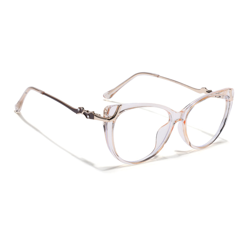 Voyage Glam Yellow Cateye Eyeglasses for Women (26103FMG9162)