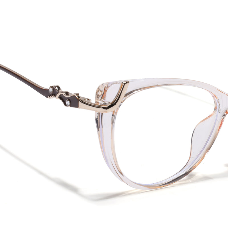 Voyage Glam Yellow Cateye Eyeglasses for Women (26103FMG9162)
