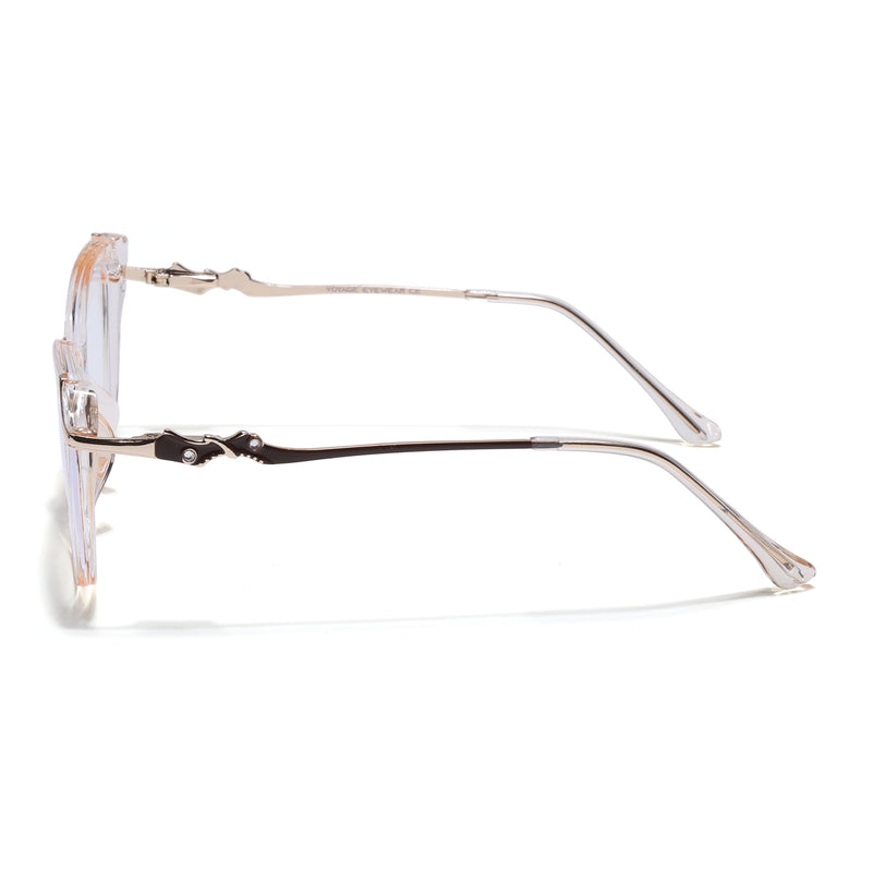 Voyage Glam Yellow Cateye Eyeglasses for Women (26103FMG9162)