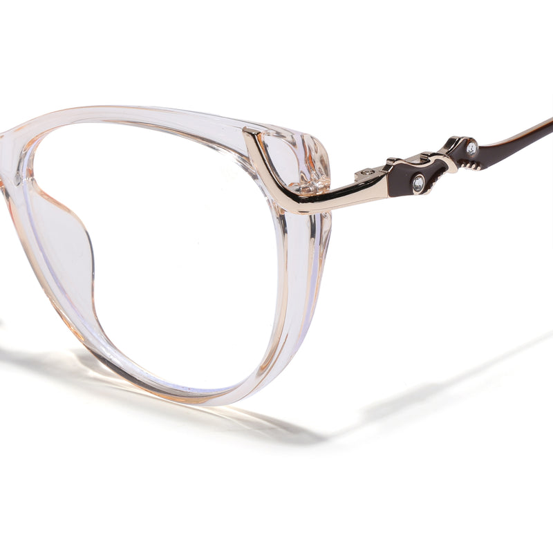 Voyage Glam Yellow Cateye Eyeglasses for Women (26103FMG9162)
