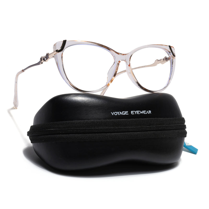 Voyage Glam Yellow Cateye Eyeglasses for Women (26103FMG9162)
