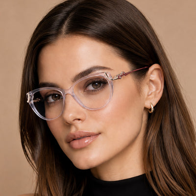 Voyage Glam Light Pink Cateye Eyeglasses for Women (26103FMG9163)