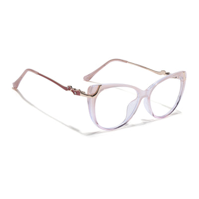 Voyage Glam Light Pink Cateye Eyeglasses for Women (26103FMG9163)