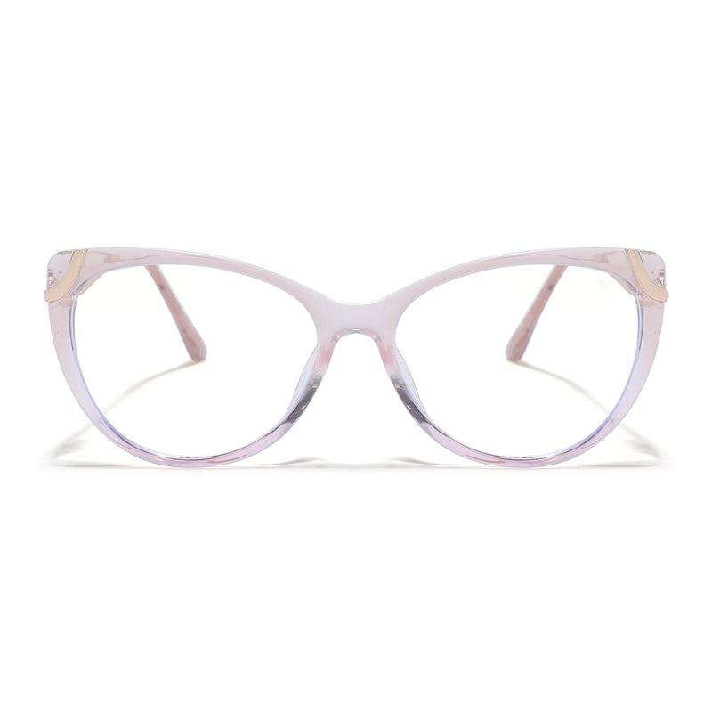 Voyage Glam Light Pink Cateye Eyeglasses for Women (26103FMG9163)